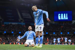 哈兰德自英超首秀在主场打进60球，同期其他球员最多39球