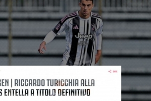 官方：尤文新一代22岁左后卫里卡多·图里基亚转会至意乙恩特拉
