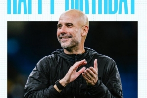 曼城官推晒海报祝瓜迪奥拉55岁生日快乐，执教期间胜率71.6%