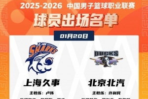 焦点战！上海VS北京大名单：周琦&曾凡博因伤缺席