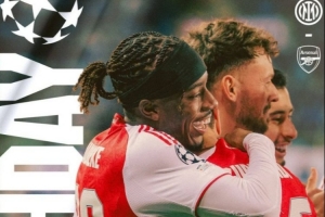 冲击7连胜，阿森纳官方晒海报预热欧冠对国米，马杜埃凯等出镜