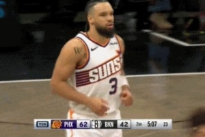 太准了！狄龙接球三分再中 太阳领先篮网20分