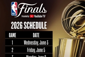 本赛季总决赛日程安排：G1将在6月4日开打 最迟6月20日结束